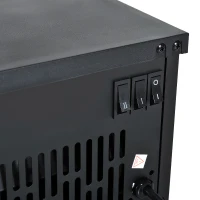HOMCOM Elektrokamin Elektrischer Kamin Kaminofen Standkamin mit Flammeneffekt 600/1200W, Metall, Schwarz, 34x17x31 cm(m-9)