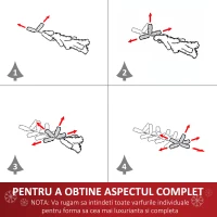 HOMCOM Brad de Craciun 16 becuri LED in Forma de Stea 120cm(m-6)