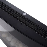 HOMCOM KOMINEK ELEKTRYCZNY LED 900/1800 W czarny żwir(m-8)