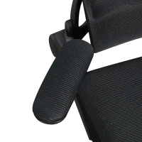 Vinsetto Sedia da Ufficio ad Altezza Regolabile con Inclinazione e Supporto Lombare, 62x58x120-133 cm, Nera(m-8)