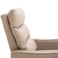 HOMCOM Poltrona Relax com reclinação manual até 160 ° com apoio para os pés retrátil Esponja de densidade estofada em PU 65x89x100cm(m-7)