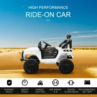 HOMCOM 12V Kids Electric Ride On Car Truck Toy SUV with Remote Control for 3-6 Yrs(m-4)