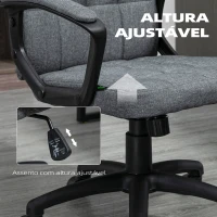Vinsetto Cadeira de Escritório Giratória com Altura Ajustável e Apoio para os Braços Estilo Moderno 59x63x96-105,5 cm Cinza(m-4)