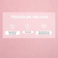 HOMCOM Poltrona Relax com Apoio para os Pés Poltrona Reclinável com Encosto Ajustável Estofada em Veludo 68x91,5x88 cm Rosa(m-5)