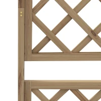 Outsunny Ghiveci din Lemn cu Spalier, Ton Natural(m-8)