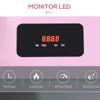 SPORTNOW Cinta de Correr Eléctrica con Velocidad Ajustable de 1-6 km/h Pantalla LED Control Remoto y 2 Ruedas 118x49x11,5 cm Rosa(m-5)