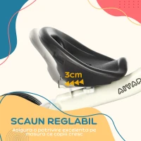 Aiyaplay Tricicleta Copii 2-5 Ani – Alb, cu Scaun Reglabil, Cos & Clopotel(m-5)