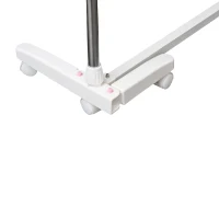 HOMCOM Estendal para Roupa Dobrável 80x55x152cm com 6 Rodas e 3 Prateleiras com Altura Ajustável de Aço Inoxidável Prateado(m-9)