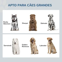 PawHut Comedouro Elevado para Cães com 2 Tigelas 2000ml de Aço Inoxidável Gaveta Oculta com Suporte de Madeira 60x30x36cm Cinza(m-4)