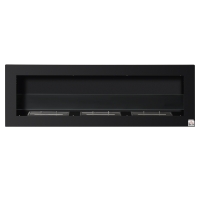 HOMCOM Ethanol-Kamin Bio-Ethanol-Brenner 3 Brennboxen 1L 3 Std. Brenndauer 2000W kein Rauch wandmontiert Stahl gehärtetes Glas Schwarz 120 x 15 x 40 cm