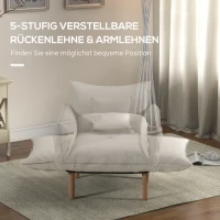 HOMCOM Fotel relaksacyjny z regulowanym oparciem(m-6)