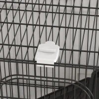 PawHut Jaula para Animales Pequeños con Ruedas 114x75x50 cm Valla para Mascotas con 3 Plataformas 3 Rampas Bandejas Extraíbles(m-9)