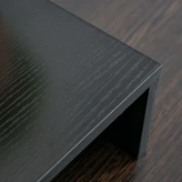 Vinsetto Soporte Elevador para Monitores de Madera Ajustable en Longitud y Ángulo para 2 Pantallas de Ordenador Portátil 80-117x23,5x10 cm Negro(m-9)