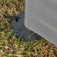 Outsunny Cenador de Jardín 4x3 m Carpa con 6 Cortinas de Cremallera Techo Ventilación Anti-UV para Fiesta Reuniones al Aire Libre Gris(m-8)