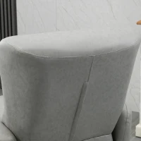HOMCOM Sillón de Masaje Relax con Reclinación Manual 155° 8 Zonas de Masaje Mando a Distancia Tapizado en Tejido Técnico Reposapiés y 2 Bolsillos Laterales 79x101x96 cm Gris(m-9)