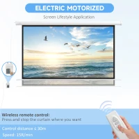 Homcom Ecran 84” Motorizat – 4K HD, Montare Perete sau Tavan(m-4)
