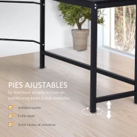 Vinsetto Mesa de Ordenador Escritorio PC Oficina Hogar Mesa Esquinera de Forma L 168x120x75cm Marco Metal(m-5)