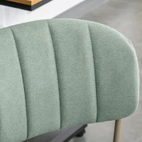 HOMCOM Juego de 4 Sillas de Comedor Apilables con Patas de Metal Estilo Moderno Nórdico para Cocina Bar Restaurante Carga Máx. 100 kg 49,5x55x81 cm Verde(m-8)