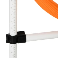 PawHut Set de Entrenamiento de Agilidad para Perros con Bolsa de Transporte Incluida 71x67x95 cm Blanco y Naranja(m-8)