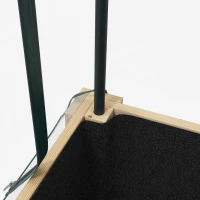 Outsunny Wooden Planter Box with Greenhouse Cover and Bed Liner, Raised Garden Bed for Vegetables, Flowers, Herbs(m-8)