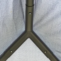 Outsunny Cenador de Jardín 4x3 m Carpa con 6 Cortinas de Cremallera Techo Ventilación Anti-UV para Fiesta Reuniones al Aire Libre Gris(m-9)