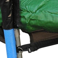 HOMCOM Red de Seguridad de Reemplazo para Trampolín Ø366 cm con Puerta con Cremallera para 8 Postes Rectos Ø366x180 cm Negro(m-8)