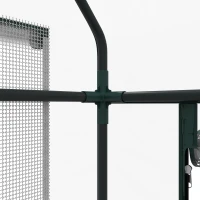 Outsunny Wooden Planter Box with Greenhouse Cover and Bed Liner, Raised Garden Bed for Vegetables, Flowers, Herbs(m-9)