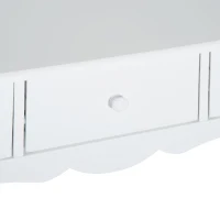 HOMCOM Mesa Consola de Madera Mueble Recibidor de Entrada con 3 Cajones para Salón Pasillo Carga 45 kg 100x32x85 cm Blanco(m-9)