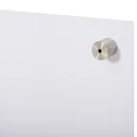Vinsetto Pizarra de Cristal con Bandeja Pizarra de Pared sin Marco Incluye 4 Rotuladores y Borrador 90x60x0,45 cm Blanco(m-9)