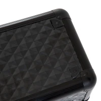 HOMCOM Estuche de Maquillaje Maletín para Maquillaje Organizador Cosméticos Profesional Caja de Belleza Portátil 4 Niveles 35.5x20x25.5cm Aluminio(m-7)