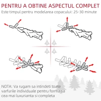 HOMCOM Brad de Craciun cu zapada artificiala 570 ramuri baza detasabila Φ53x190cm(m-5)