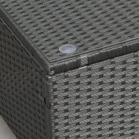 Outsunny Ousunny Masa de Cafea cu Sticla Securizata, Negru(m-9)