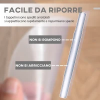 HOMCOM Tappetino per Sedia Ufficio Salvapavimento in Plastica, 90x120cm, Trasparente(m-4)