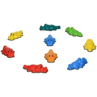 ZONEKIZ 9PCs Kids Stepping Stones, Crocodile-Designed Sensory Toys, with Anti-Slip Edge Balance River Stones(m-1)