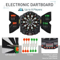 Homcom Dartboard electronic digital + 12 darts 8 jucători(m-5)