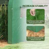 Outsunny Tomato Greenhouse, Garden Growhouse with 2 Roll-up Doors and 4 Mesh Windows, Portable Indoor Outdoor Green House, 185 x 94 x 150cm, Green(m-7)