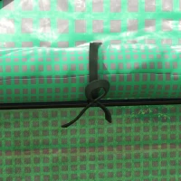 Outsunny Greenhouse Cover Replacement Walk-in PE Hot House Cover with Roll-up Door and Windows, 140 x 73 x 190cm, Green(m-9)