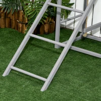 PawHut Chicken Activity Play with Swing Set for 3-4 Chickens, Wooden Chicken Coop, Grey(m-9)