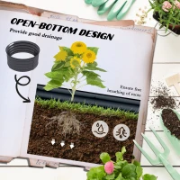 Outsunny Set of 2 Raised Garden Bed, Metal Planter Box with Safety Edging, Easy-to-assemble Stock Tank, Dark Grey(m-5)