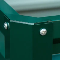 Outsunny Set of Two 60 x 60cm Steel Planter Boxes - Green(m-7)