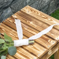 Outsunny Tuinbank, zitbank, geschikt voor 2 personen, met een rustieke uitstraling Afmetingen: 110 x 38 x 35 cm Kleur: donkerbruin(m-7)