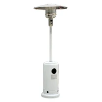 Outsunny Sobă pentru Extern pe Gaz din Placă de Fier Patio Heater Încălzire Alb(m-7)