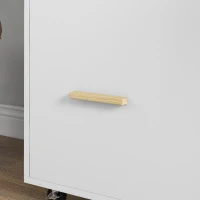 Vinsetto Armário para Escritório Armário para Arquivos com Rodas e Barra Suspensa para Tamanho A4 76x40x75,5 cm Branco e Madeira(m-9)