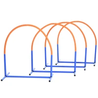PawHut Four-Piece Portable Dog Agility Equipment - Blue(m-1)