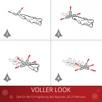 HOMCOM kunstkerstboom 1,5 m kerstboom dennenboom PVC PE metaal groen Ø 75 x 150 cm(m-5)