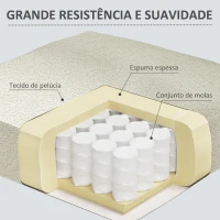 HOMCOM Poltrona Sala de Estar Individual em Borrego com Apoio para a Cabeça e Pés de Metal 71x65x90 cm Creme(m-5)