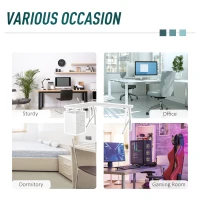 HOMCOM L-Shaped Office Desk w/ Storage Drawer Home Office Corner Industrial Style Workstation, White(m-6)