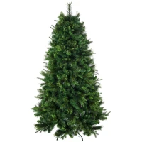 HOMCOM Künstlicher Weihnachtsbaum, Christbaum, stabiler Sockel, klappbar, Grün(m-10)