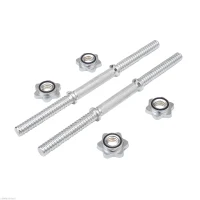 HOMCOM 2x Korte Halters, 50 kg Halterset met 2 korte halterstangen(m-8)