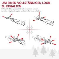 HOMCOM kerstboom 1.5 m dennenboom kunstden 294 takken demontabel PVC groen ∅46 x 150 cm(m-5)